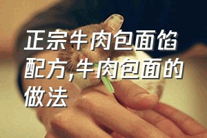 正宗牛肉包面馅配方（牛肉包面的做法）