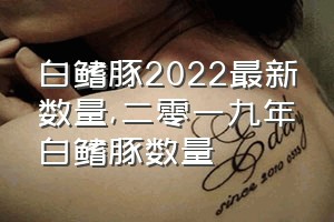 白鳍豚2022最新数量（二零一九年白鳍豚数量）