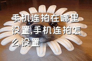 手机连拍在哪里设置（手机连拍怎么设置）