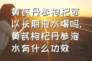 黄芪丹参枸杞可以长期泡水喝吗（黄芪枸杞丹参泡水有什么功效）