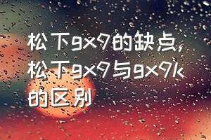 松下gx9的缺点（松下gx9与gx9k的区别）