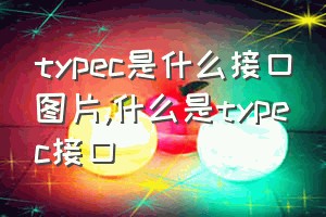 typec是什么接口图片（什么是typec接口）