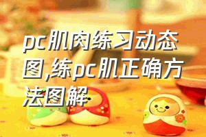 pc肌肉练习动态图（练pc肌正确方法图解）