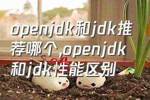openjdk和jdk推荐哪个（openjdk和jdk性能区别）