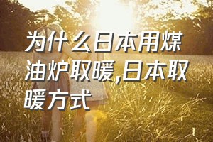 为什么日本用煤油炉取暖（日本取暖方式）