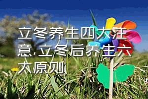 立冬养生四大注意（立冬后养生六大原则）