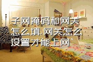 子网掩码和网关怎么填（网关怎么设置才能上网）