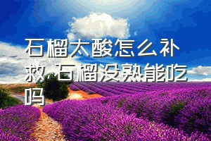 石榴太酸怎么补救（石榴没熟能吃吗）