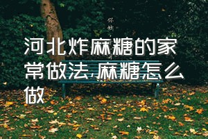 河北炸麻糖的家常做法（麻糖怎么做）