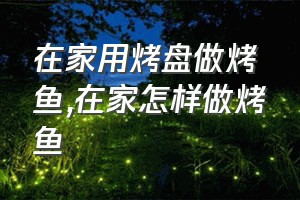 在家用烤盘做烤鱼（在家怎样做烤鱼）