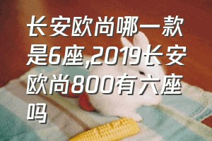 长安欧尚哪一款是6座（2019长安欧尚800有六座吗）