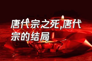 唐代宗之死（唐代宗的结局）