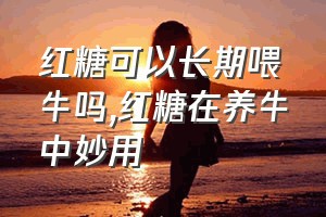 红糖可以长期喂牛吗（红糖在养牛中妙用）