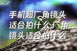 手机超广角镜头适合拍什么（广角镜头适合拍什么）