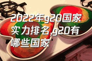 2022年g20国家实力排名（g20有哪些国家）