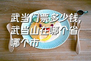 武当门票多少钱（武当山在哪个省哪个市）