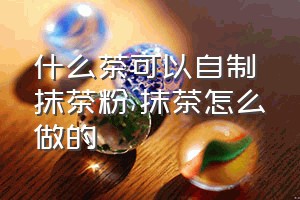 什么茶可以自制抹茶粉（抹茶怎么做的）