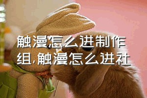 触漫怎么进制作组（触漫怎么进社）