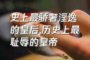 史上最骄奢淫逸的皇后（历史上最耻辱的皇帝）