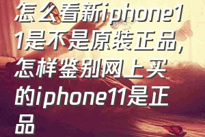 怎么看新iphone11是不是原装正品（怎样鉴别网上买的iphone11是正品）