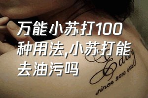 万能小苏打100种用法（小苏打能去油污吗）