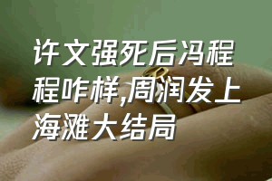 许文强死后冯程程咋样（周润发上海滩大结局）