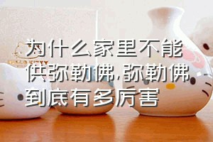 为什么家里不能供弥勒佛（弥勒佛到底有多厉害）