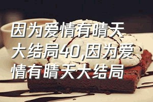 因为爱情有晴天大结局40（因为爱情有睛天大结局）