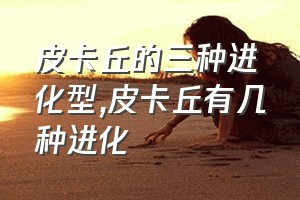 皮卡丘的三种进化型（皮卡丘有几种进化）