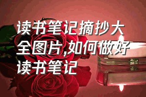 读书笔记摘抄大全图片（如何做好读书笔记）