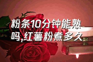 粉条10分钟能熟吗（红薯粉煮多久）