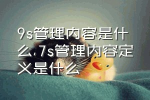 9s管理内容是什么（7s管理内容定义是什么）