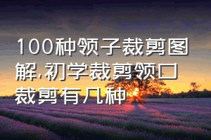 100种领子裁剪图解（初学裁剪领口裁剪有几种）