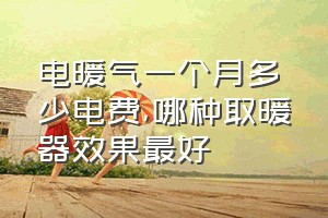 电暖气一个月多少电费（哪种取暖器效果最好）