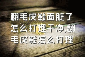 翻毛皮鞋面脏了怎么打理干净（翻毛皮鞋怎么打理）