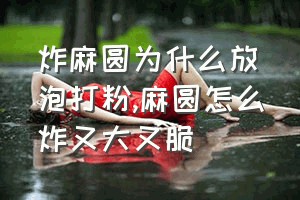 炸麻圆为什么放泡打粉（麻圆怎么炸又大又脆）