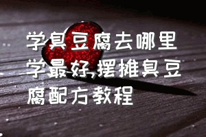 学臭豆腐去哪里学最好（摆摊臭豆腐配方教程）