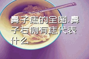 鼻子痣的全图（鼻子右侧有痣代表什么）