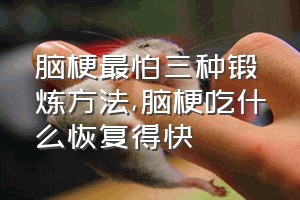 脑梗最怕三种锻炼方法（脑梗吃什么恢复得快）