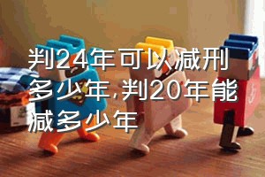 判24年可以减刑多少年（判20年能减多少年）