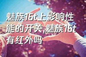 魅族16t上影响性能的开关（魅族16t有红外吗）