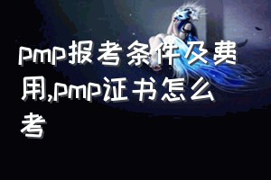 pmp报考条件及费用（pmp证书怎么考）