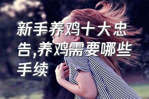 新手养鸡十大忠告（养鸡需要哪些手续）