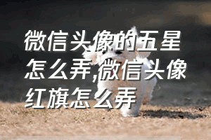 微信头像的五星怎么弄（微信头像红旗怎么弄）