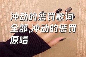 冲动的惩罚歌词全部（冲动的惩罚原唱）