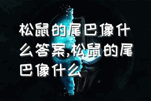 松鼠的尾巴像什么答案（松鼠的尾巴像什么）