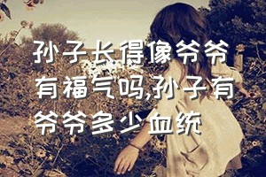 孙子长得像爷爷有福气吗（孙子有爷爷多少血统）