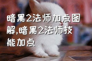 暗黑2法师加点图解（暗黑2法师技能加点）