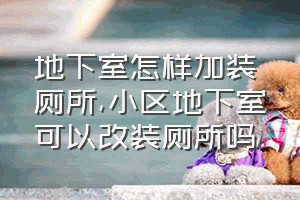 地下室怎样加装厕所（小区地下室可以改装厕所吗）