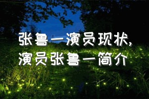 张鲁一演员现状（演员张鲁一简介）